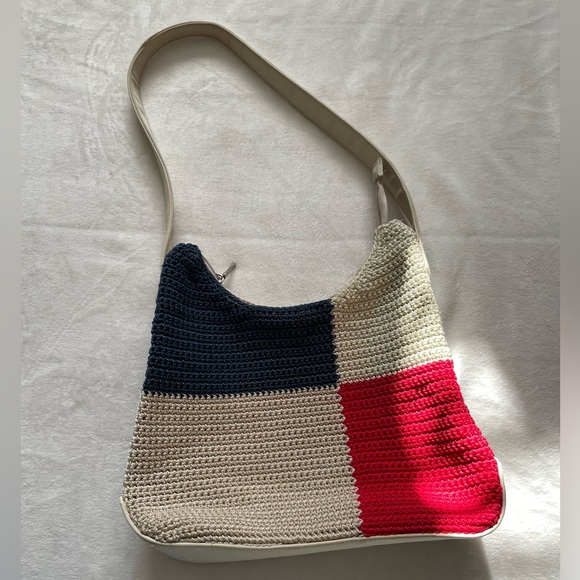 Handbags - Vintage Color Block Woven Shoulder Bag Purse